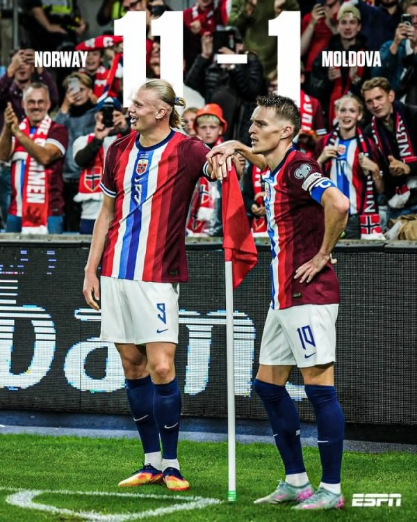 Gemini impacts the United States, Canada and Mexico! Norway s 5 consecutive wins in the World Cup qualifiers hit 24 goals, Haaland s 9 goals, Odegao s 7 assists