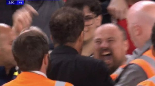 Mirror: Fans who clashed with Simeone posted videos, accusing Atletico Madrid assistant spitting at him