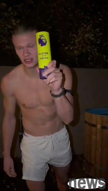 It feels cold to look at 🥶Haaland showed off the best trophy + ice water bath on social media after the game