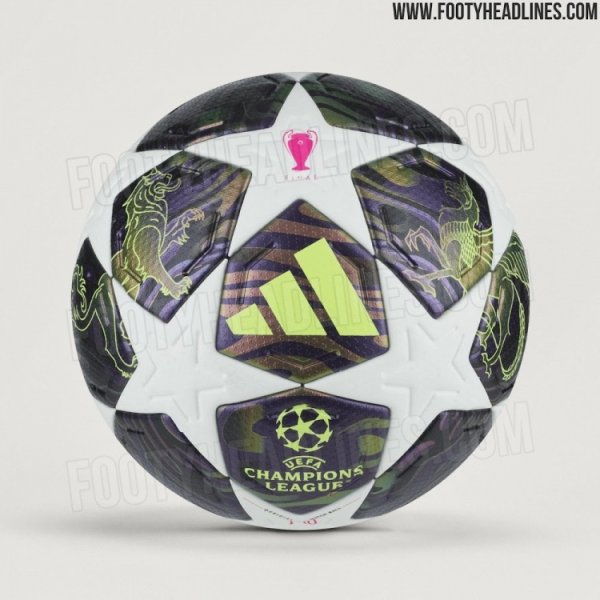 Spy photos of the 2026 Budapest Champions League final ball revealed: white star pattern + purple and pink color scheme